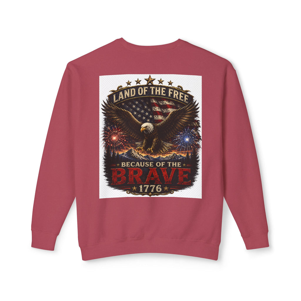 4th of July Crewneck Sweatshirt — Independence Day Eagle "Land of the Free 1776"