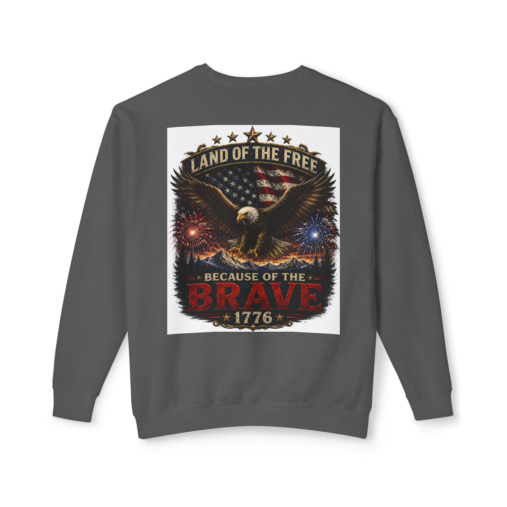 4th of July Crewneck Sweatshirt — Independence Day Eagle "Land of the Free 1776"