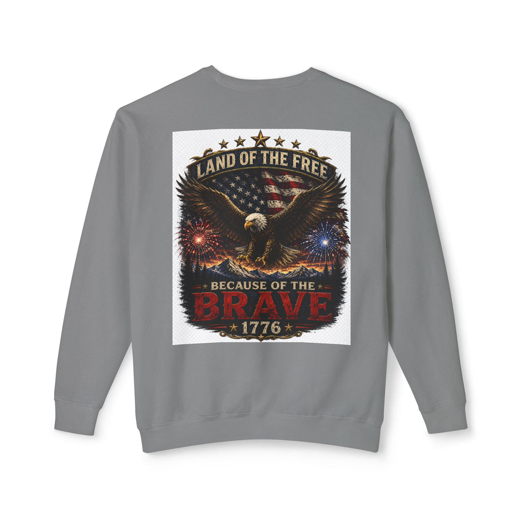 4th of July Crewneck Sweatshirt — Independence Day Eagle "Land of the Free 1776"